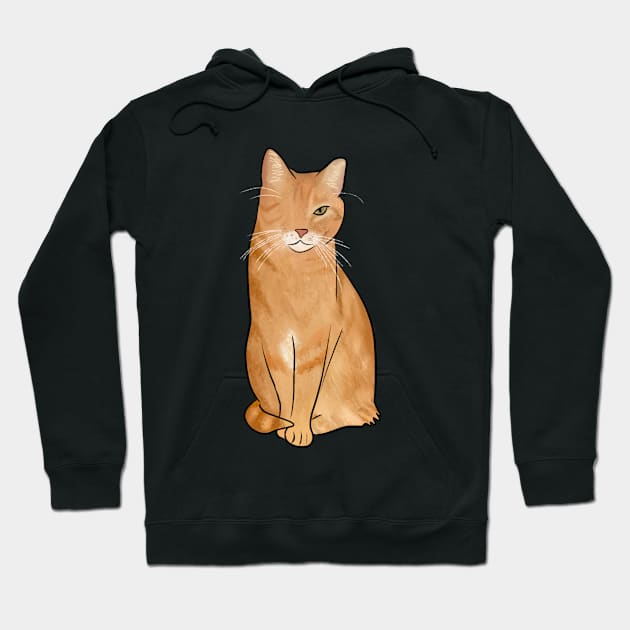 One-eyed Orange Cat Hoodie by Booneb